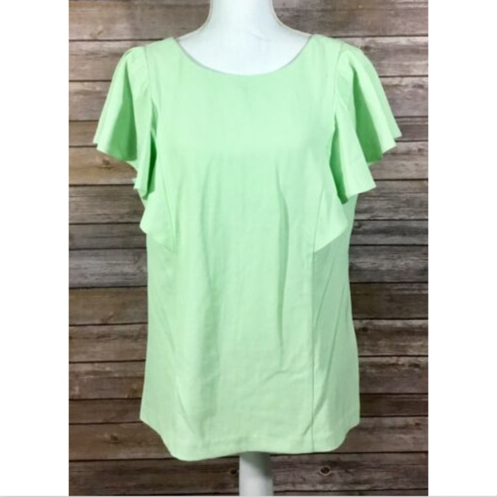 Banana Republic Womens Lucia V Neck Flutter Blouse